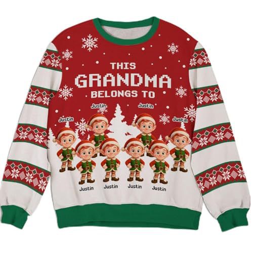 Women's Christmas Forest Snowman Print Crewneck Sweatshirt