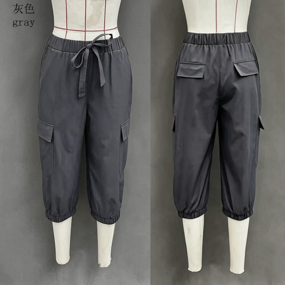 Women's Wide-Leg Cargo Pants Loose Casual Streetwear