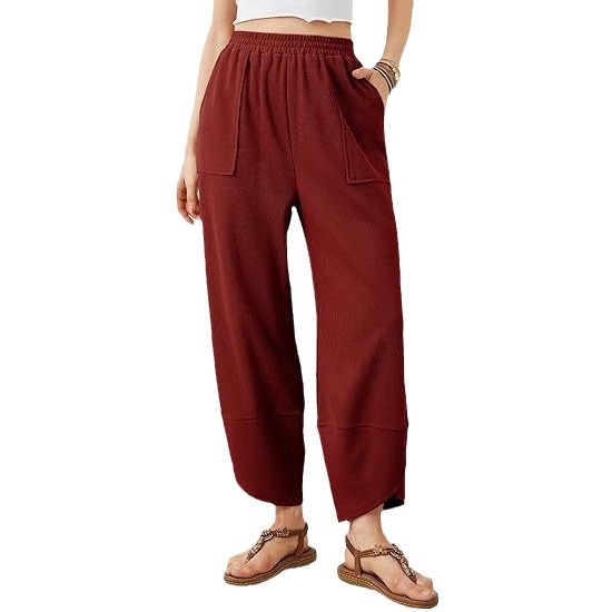Women's Summer Cropped Harem Pants Casual Loose Fit