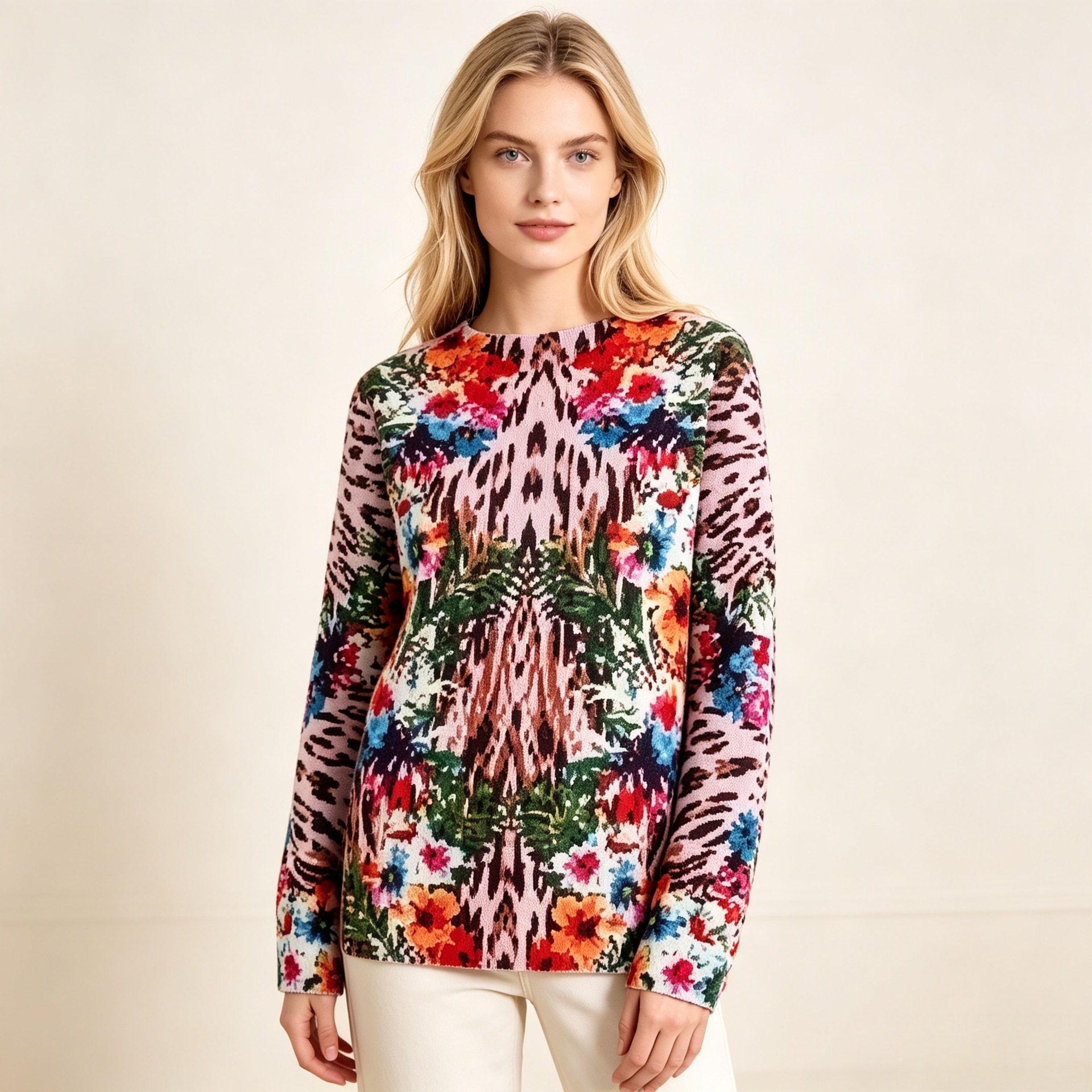 Women's Christmas 3D Print Crewneck Sweater