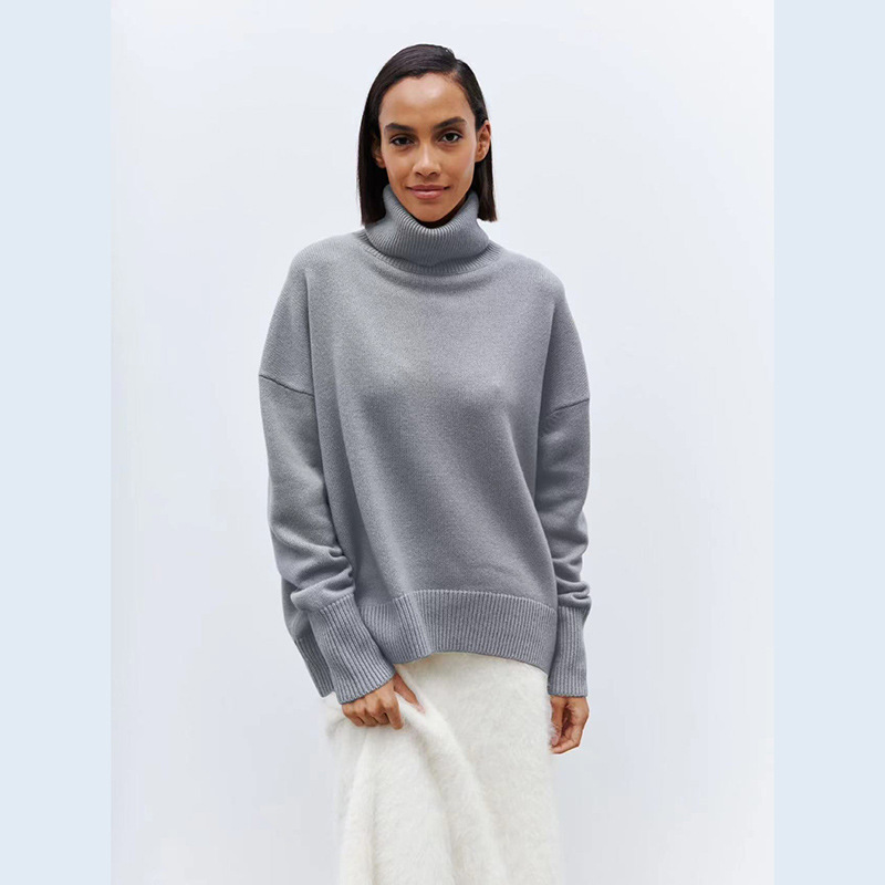 Soft Comfortable Pullover Collared Knit Sweater, Pill-Resistant Solid Color