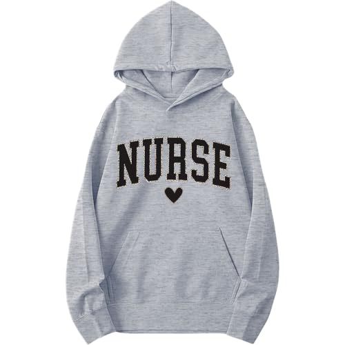 Women's Nurse Heart Print Casual Sweatshirt
