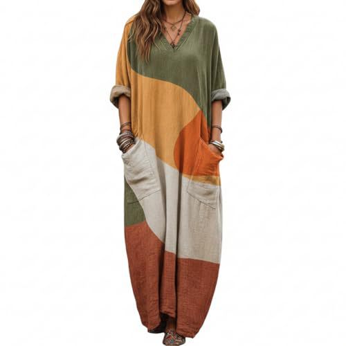 Women's Boho A-Line Midi Dress with 3D Print
