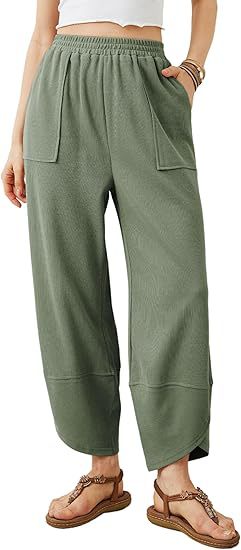 Women's Summer Cropped Harem Pants Casual Loose Fit