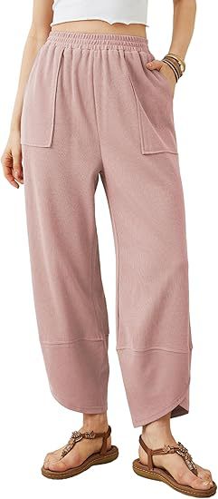 Women's Summer Cropped Harem Pants Casual Loose Fit