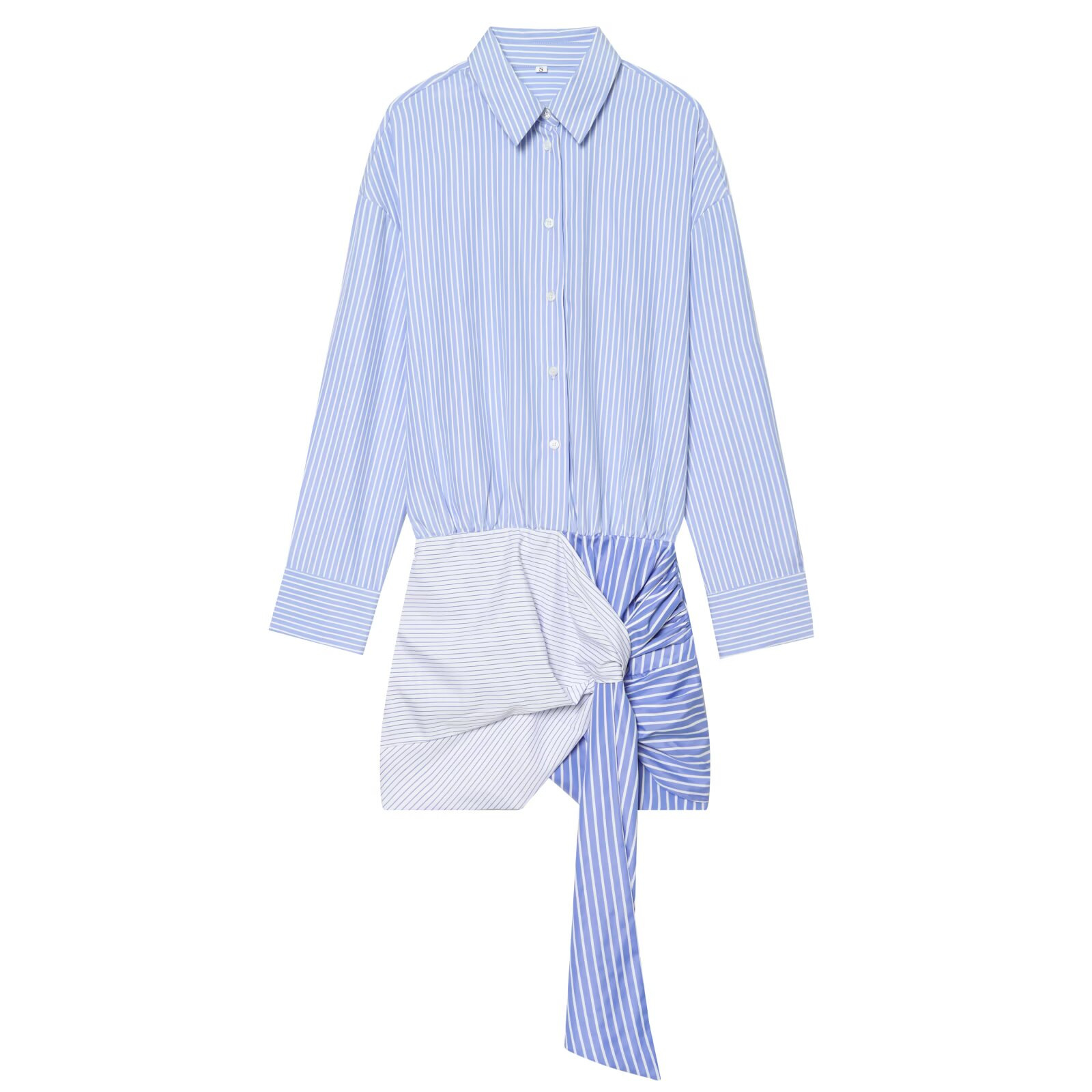 Women's Tie-Front Shirt Dress Sleeveless Midi