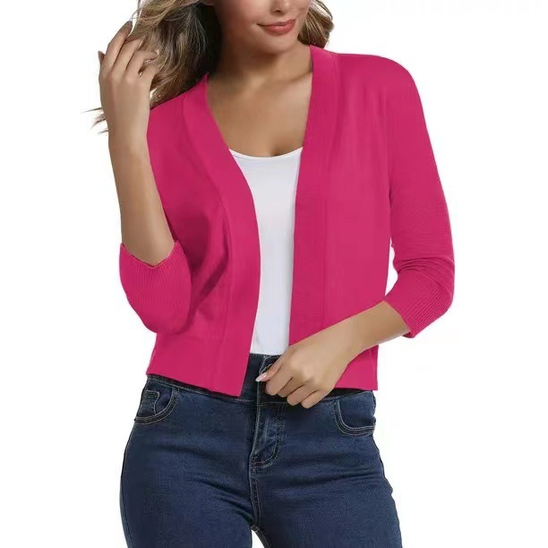 Women's Elegant Short Knit Cardigan Sweater