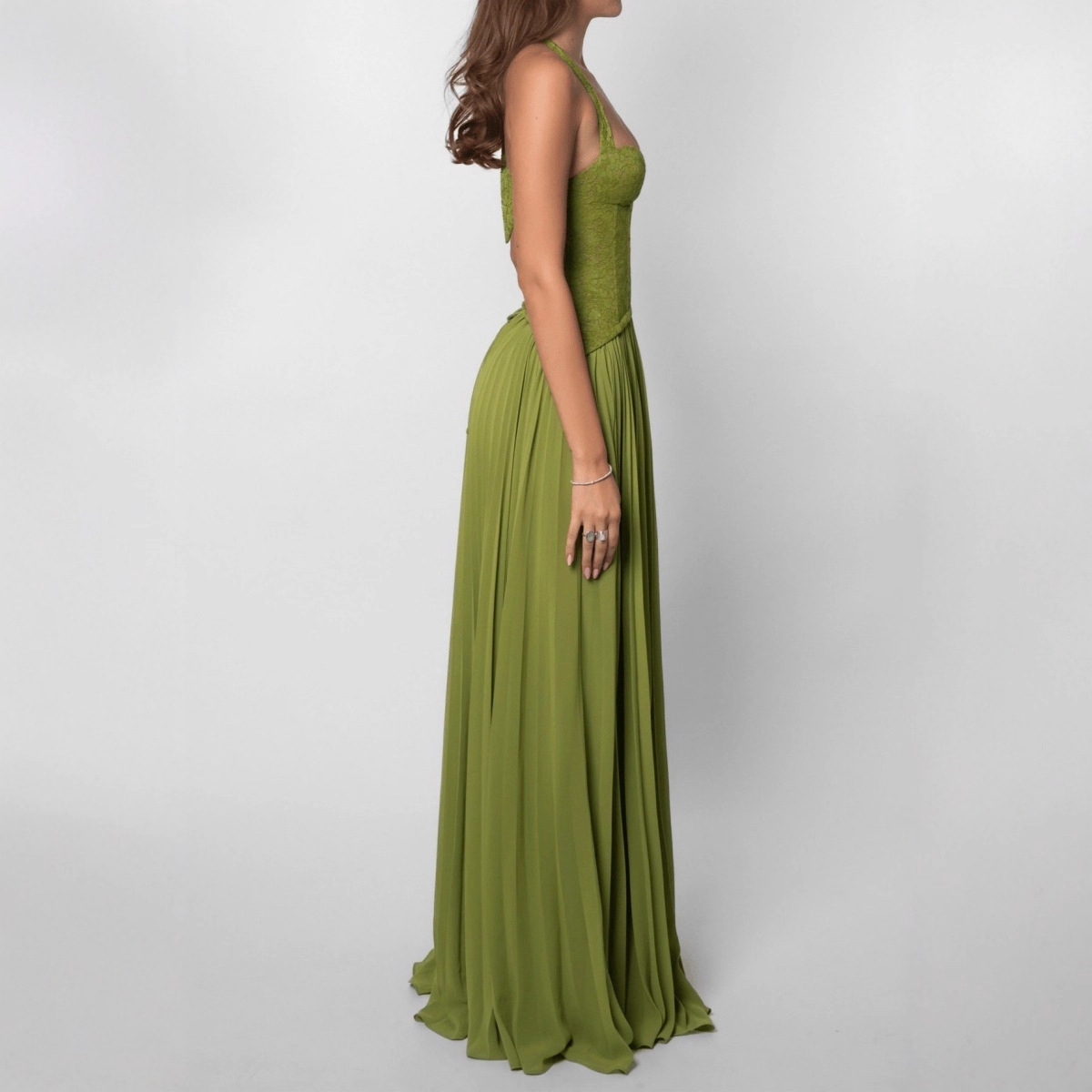 Women's Sexy Halter Backless Low-Cut Ruched Bodycon Cami Dress