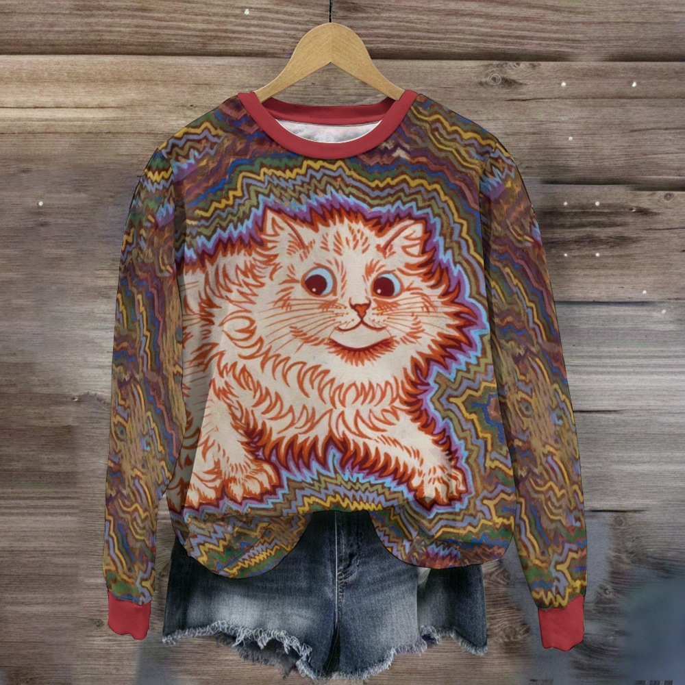 Women's Pet Animal Letter Witch Print Sweatshirt
