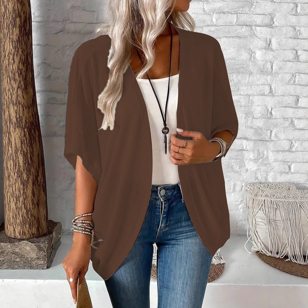 Women's Plus Size Knit Cardigan Long Sleeve Casual