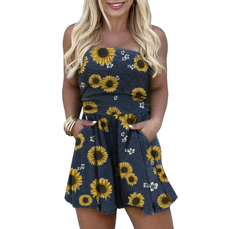 Women's Off-Shoulder Wide-Leg Romper with Cinched Waist