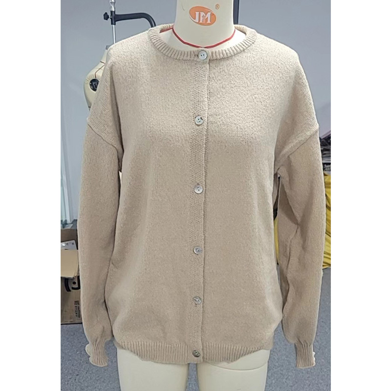 Women's Lantern Sleeve Knit Cardigan Sweater Plus Size