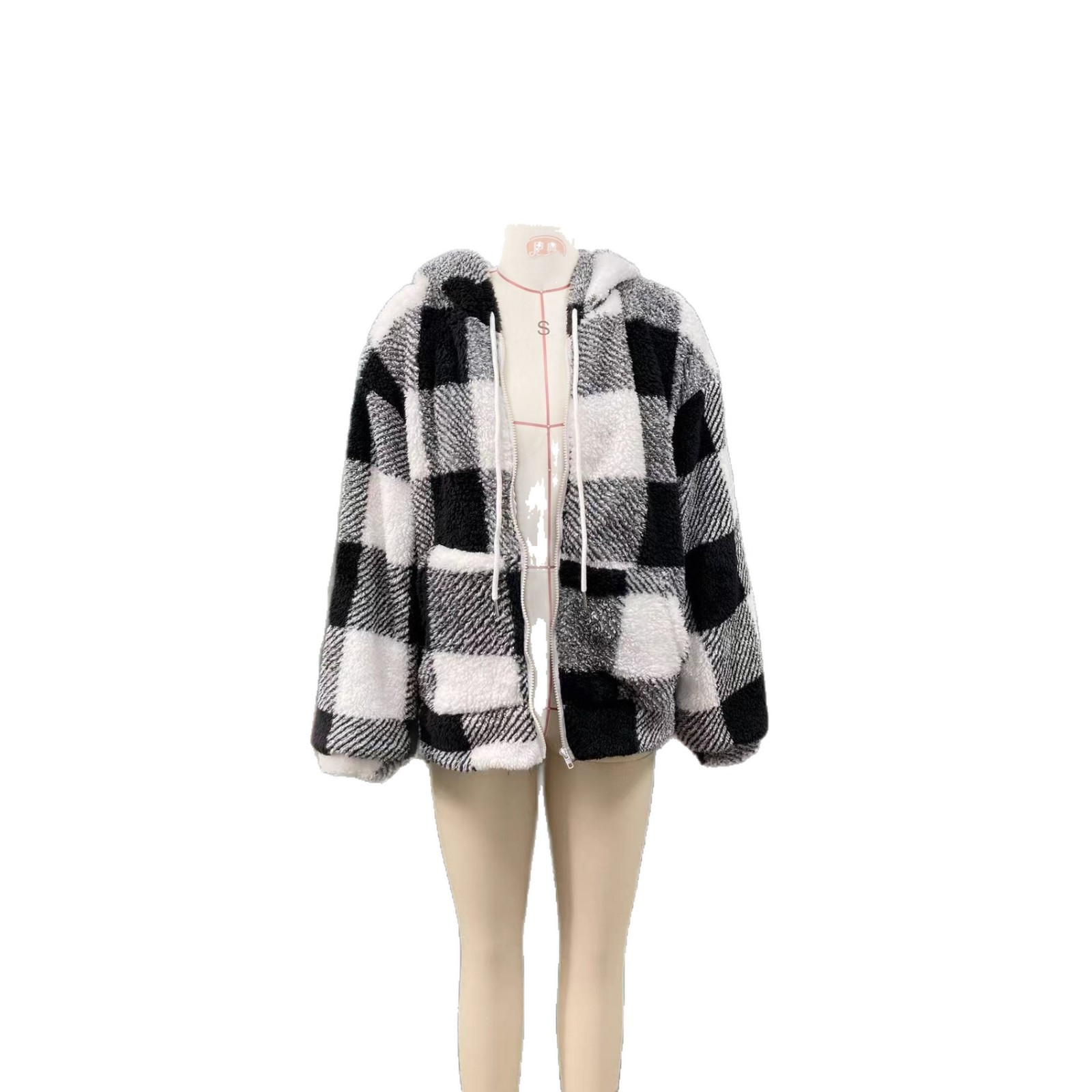 Women's Fleece Zip-Up Hooded Jacket