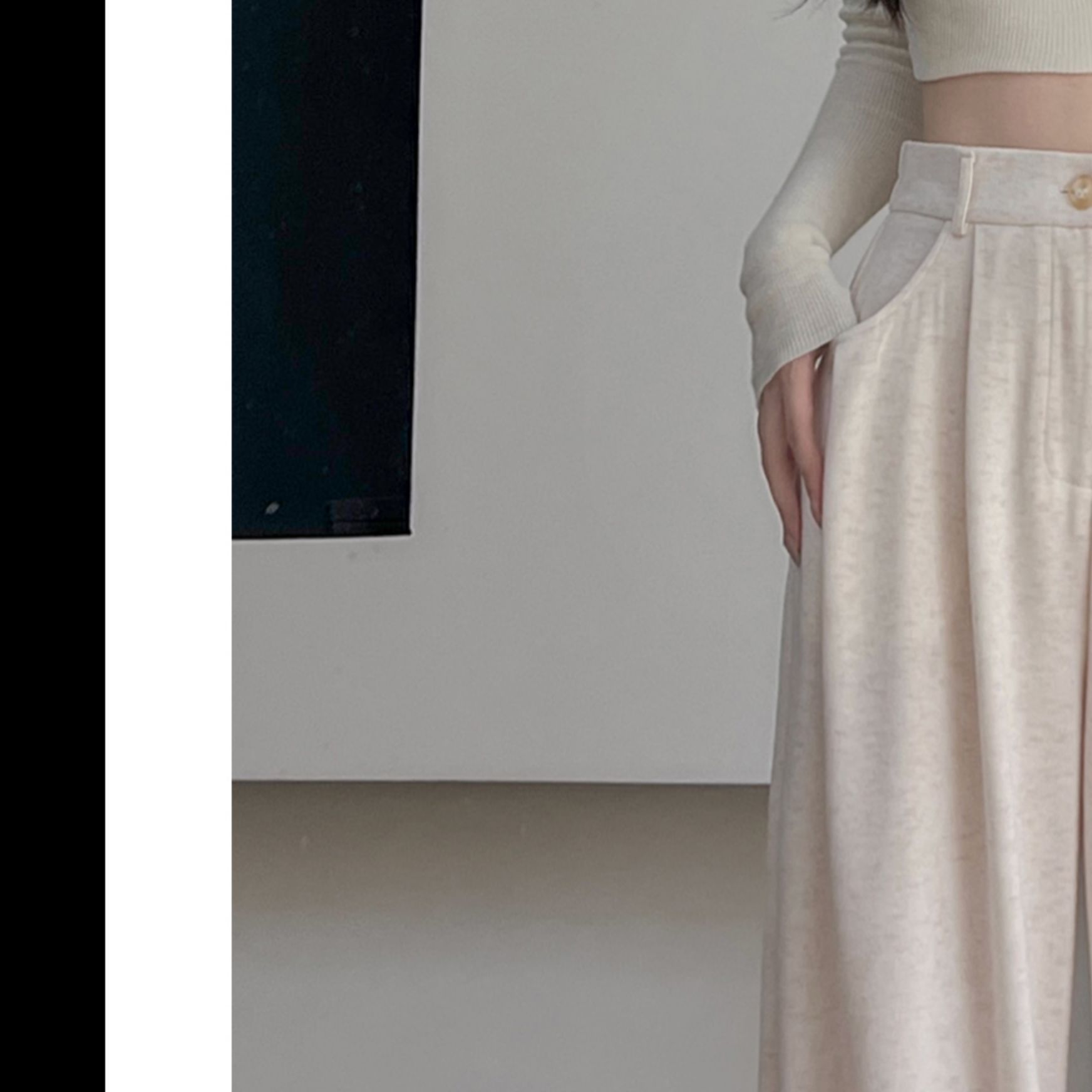 Women's Plus Size High-Waist Wide-Leg Suit Pants Japanese Style Draped Straight Loose Casual
