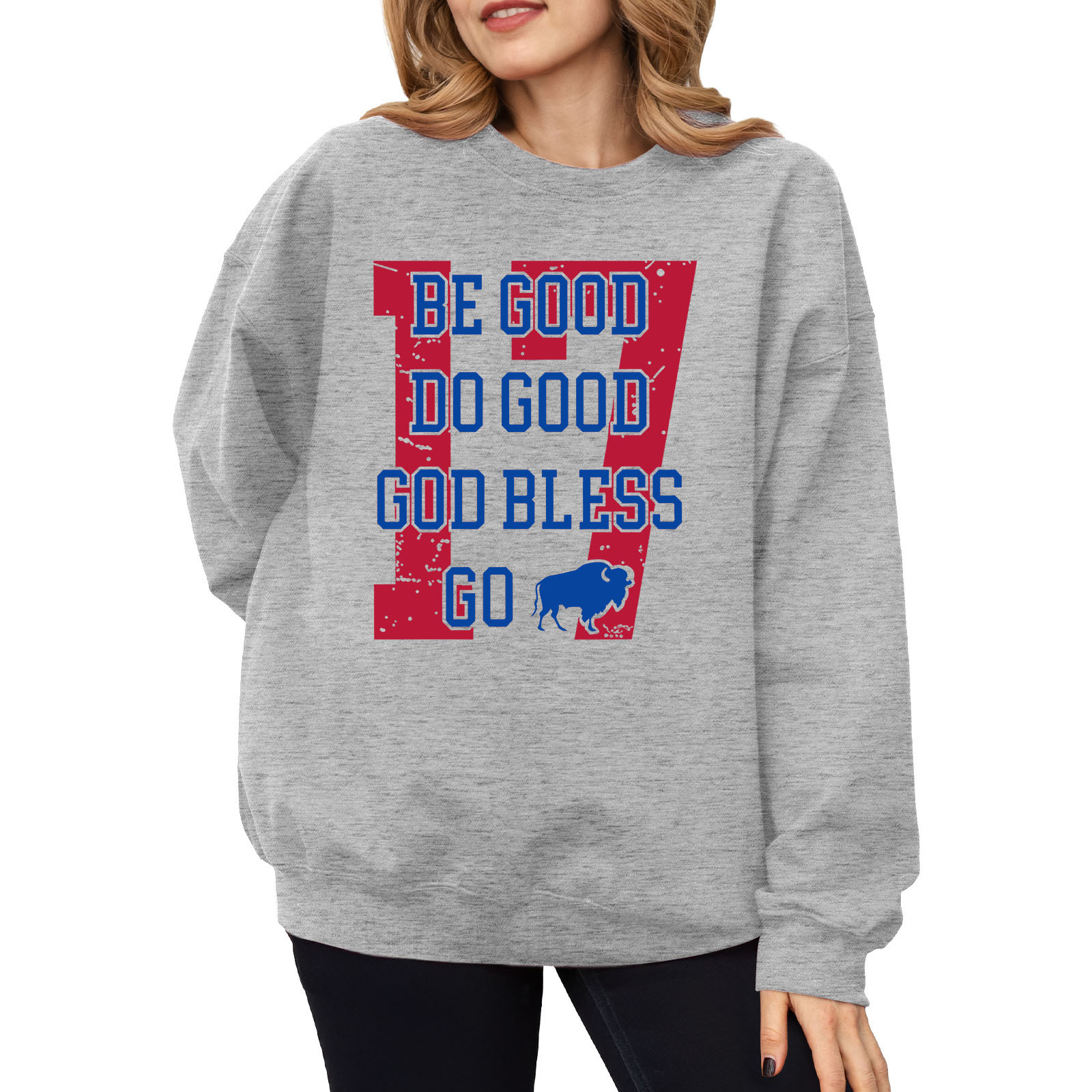Women's Letter Print Crewneck Sweatshirt