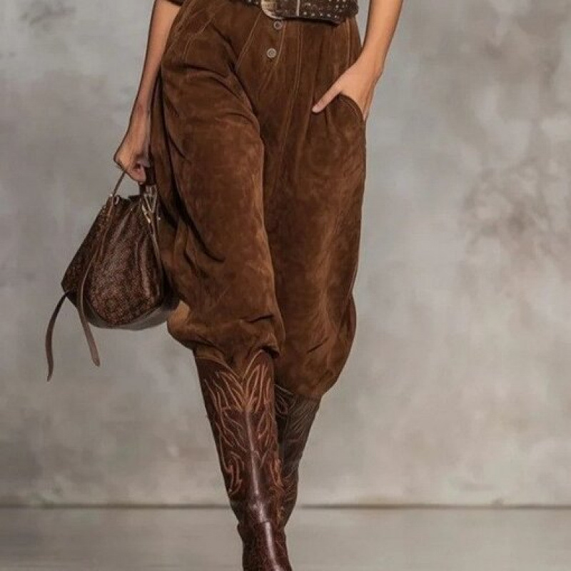 Women's Long Sleeve Collared Button-Front Long Jumpsuit
