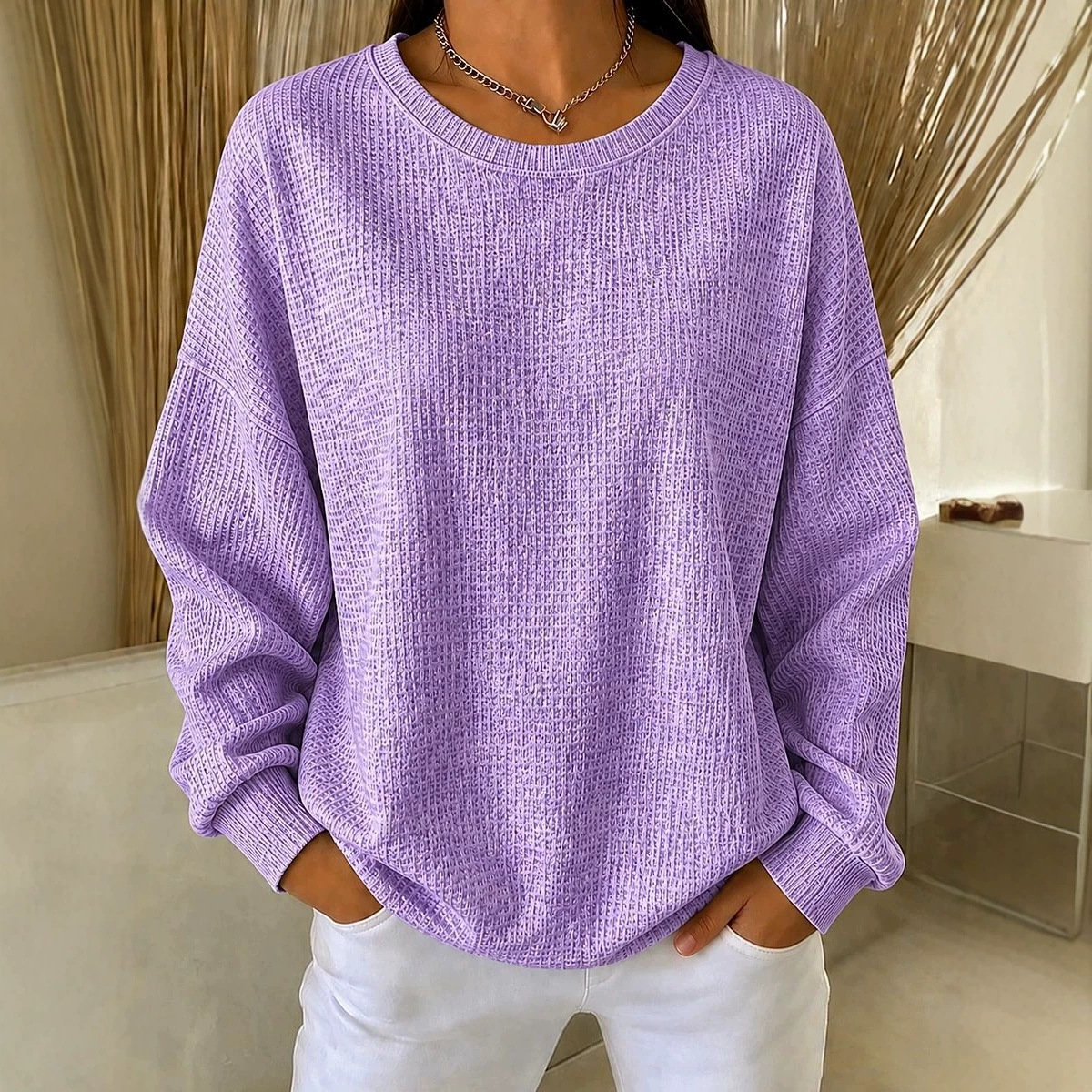 Women's Minimalist Elegant Printed Casual Sweatshirt
