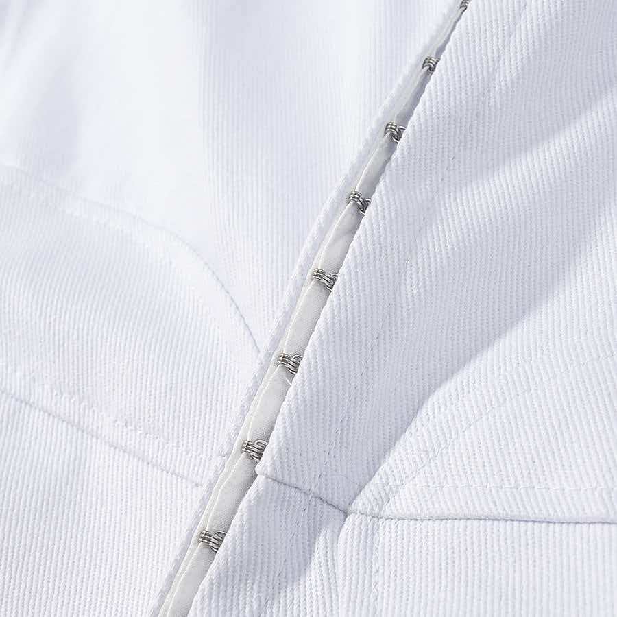 Women's Slim Fit Zip-Up Jacket with Stand Collar and Asymmetric Hem