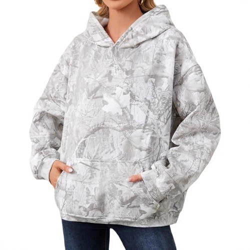 Women's Tree Leaf Leopard Print Hoodie
