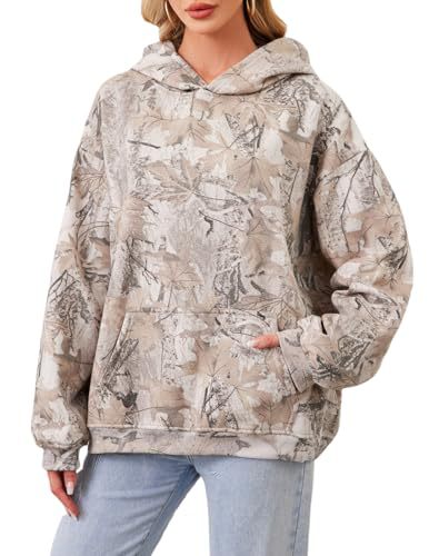 Women's Tree Leaf Leopard Print Hoodie