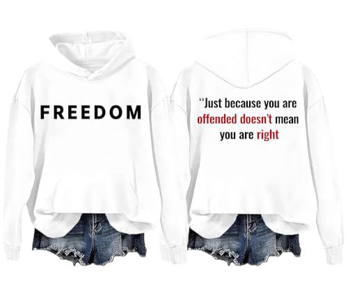 Freedom Patriotic Print Hoodie for Women