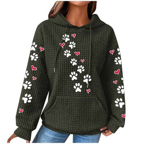 Women's Heart & Paw Print Hoodie