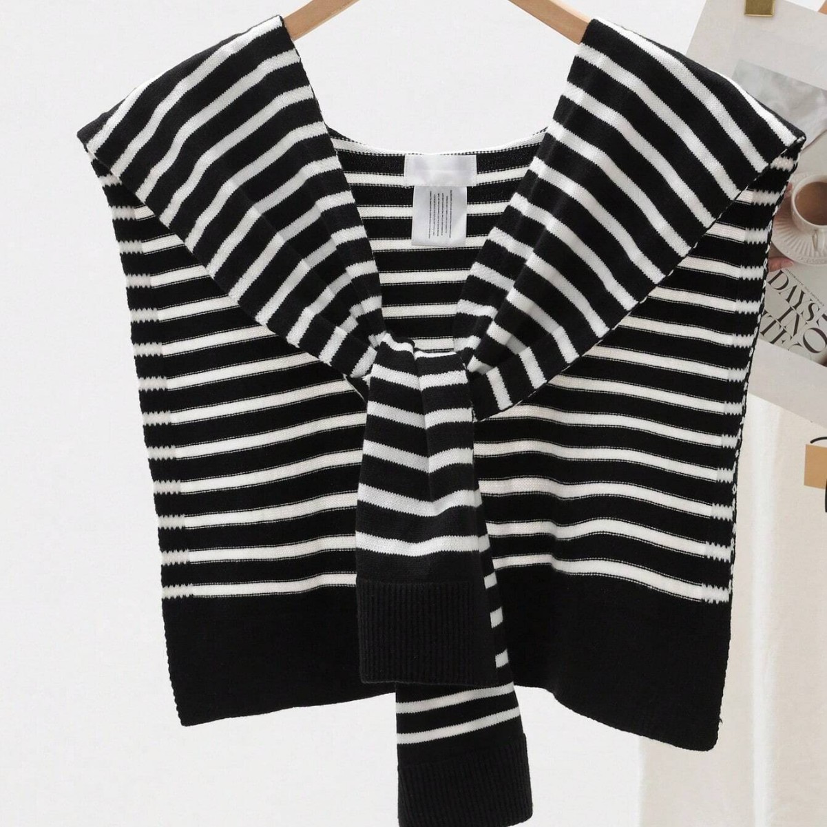 Striped Knotted Shawl Wrap for Women – Lightweight Layering Cover-Up