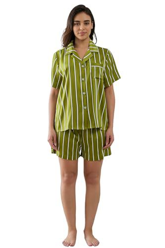 Women's Cuban Collar Zebra Floral Print Short Sleeve Shirt Set