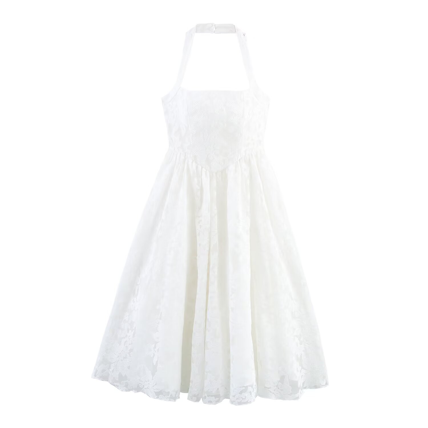 Women's Halter Open-Back A-Line Long Dress