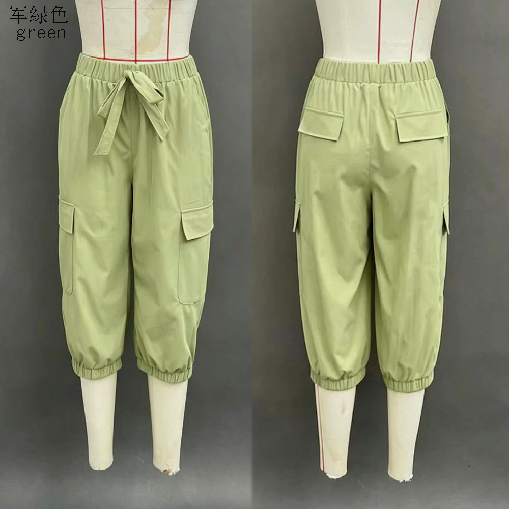 Women's Wide-Leg Cargo Pants Loose Casual Streetwear