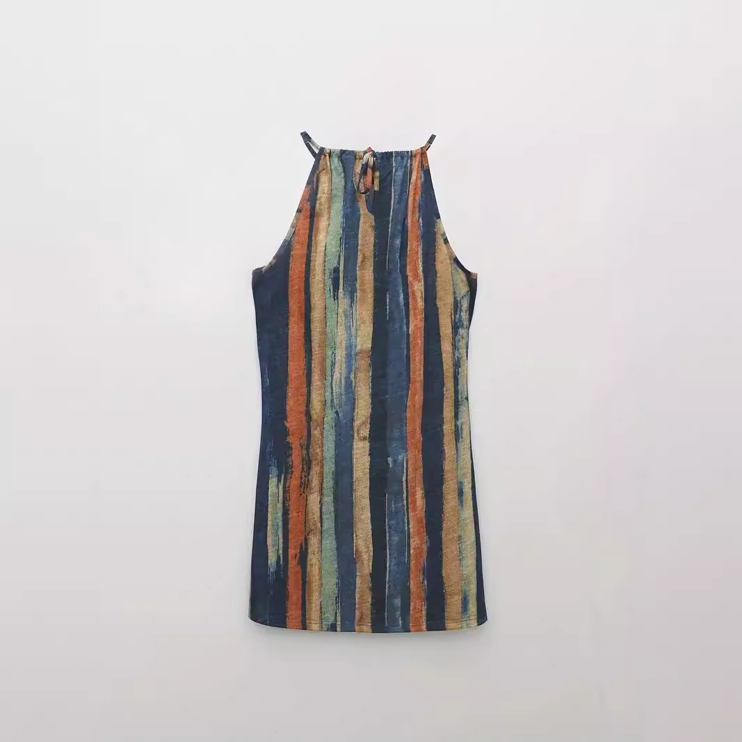 Sexy V-Neck Backless Cami Midi Beach Dress