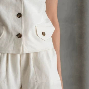 Women's Casual Colorblock Ribbon Shirt and Shorts Set