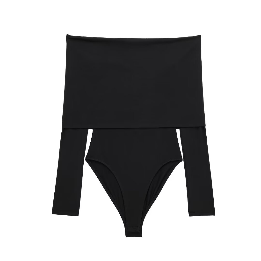 Off-Shoulder Nylon-Blend Bodysuit