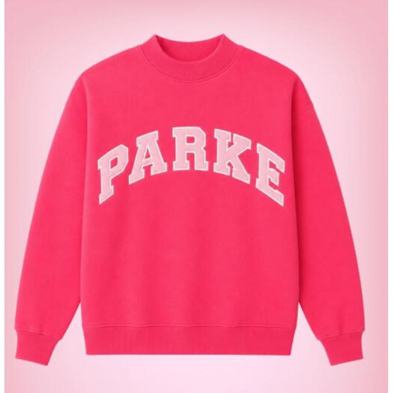 Embroidered Letter Crewneck Long-Sleeve Pullover Sweatshirt for Women