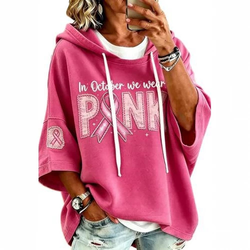 Women's Ribbon Letter Print Crewneck Sweatshirt