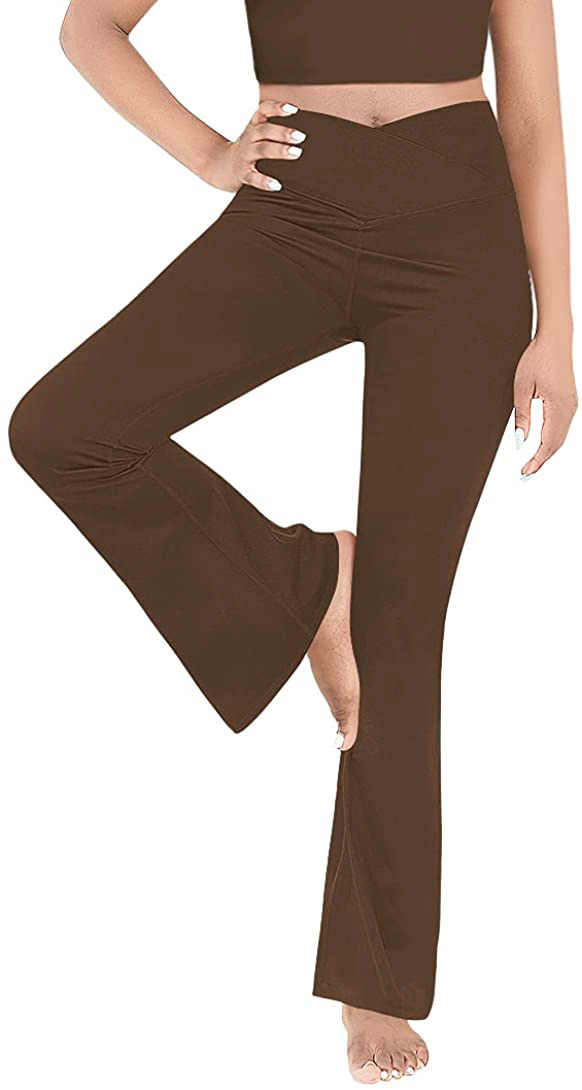 High-Waist Loose Yoga Pants Comfortable Casual Woven Polyester