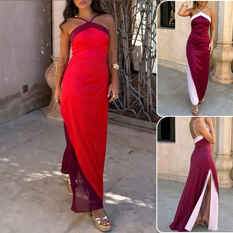 Halter Neck Sleeveless Bodycon Maxi Dress