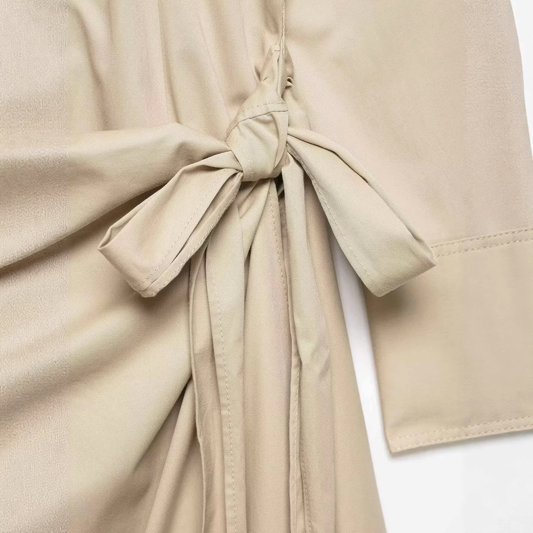 Women's Summer Midi Dress with Twill Belt Detail