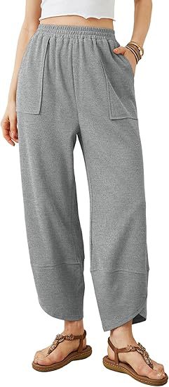 Women's Summer Cropped Harem Pants Casual Loose Fit