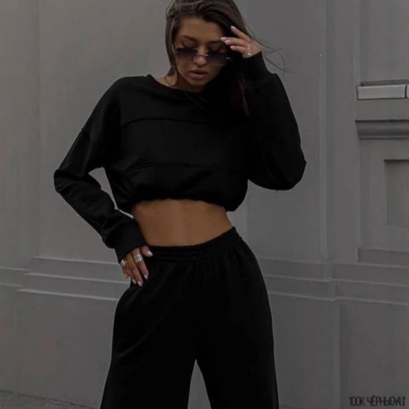 Women's Two-Piece Hoodie and Pants Set Casual Streetwear