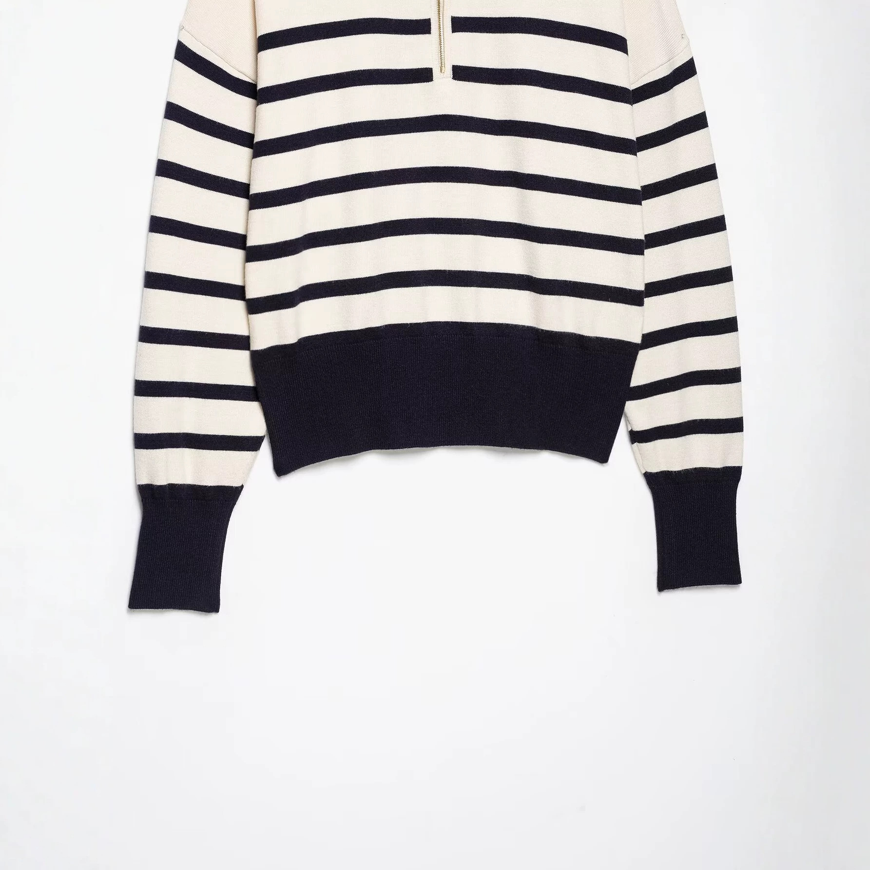 Striped Knit Sweater Crew Neck Long Sleeve Casual Pullover