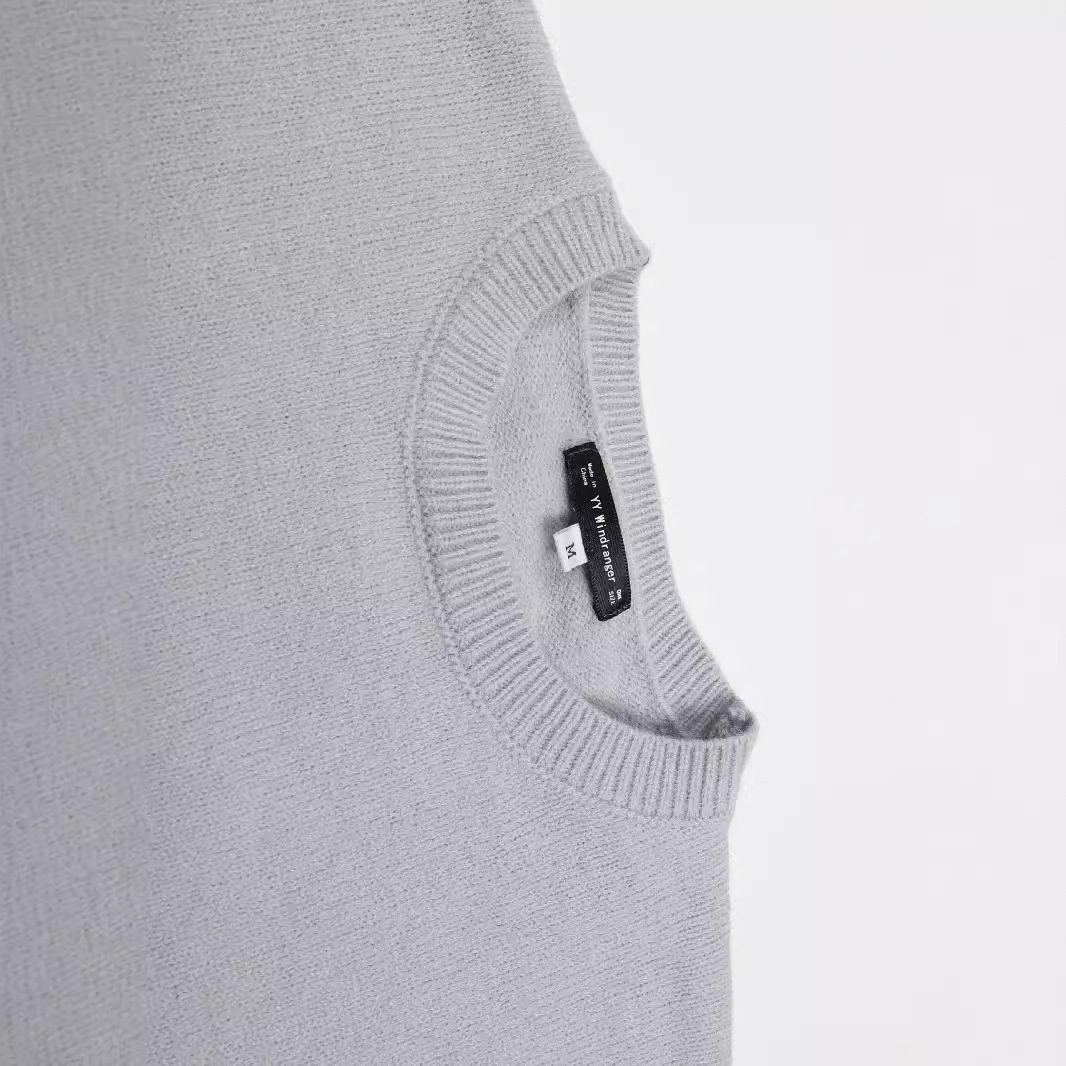 Unisex Crewneck Long-Sleeve Pullover Sweater Retro Loose Fit