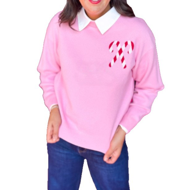 Women's Christmas Print Crewneck Pullover Sweater