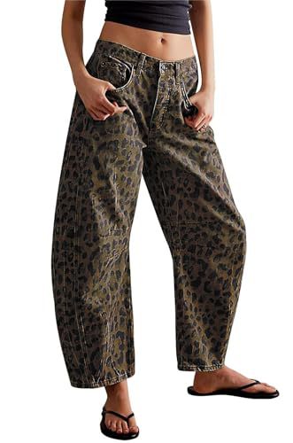 Women's Vintage Print Straight-Leg Casual Pants