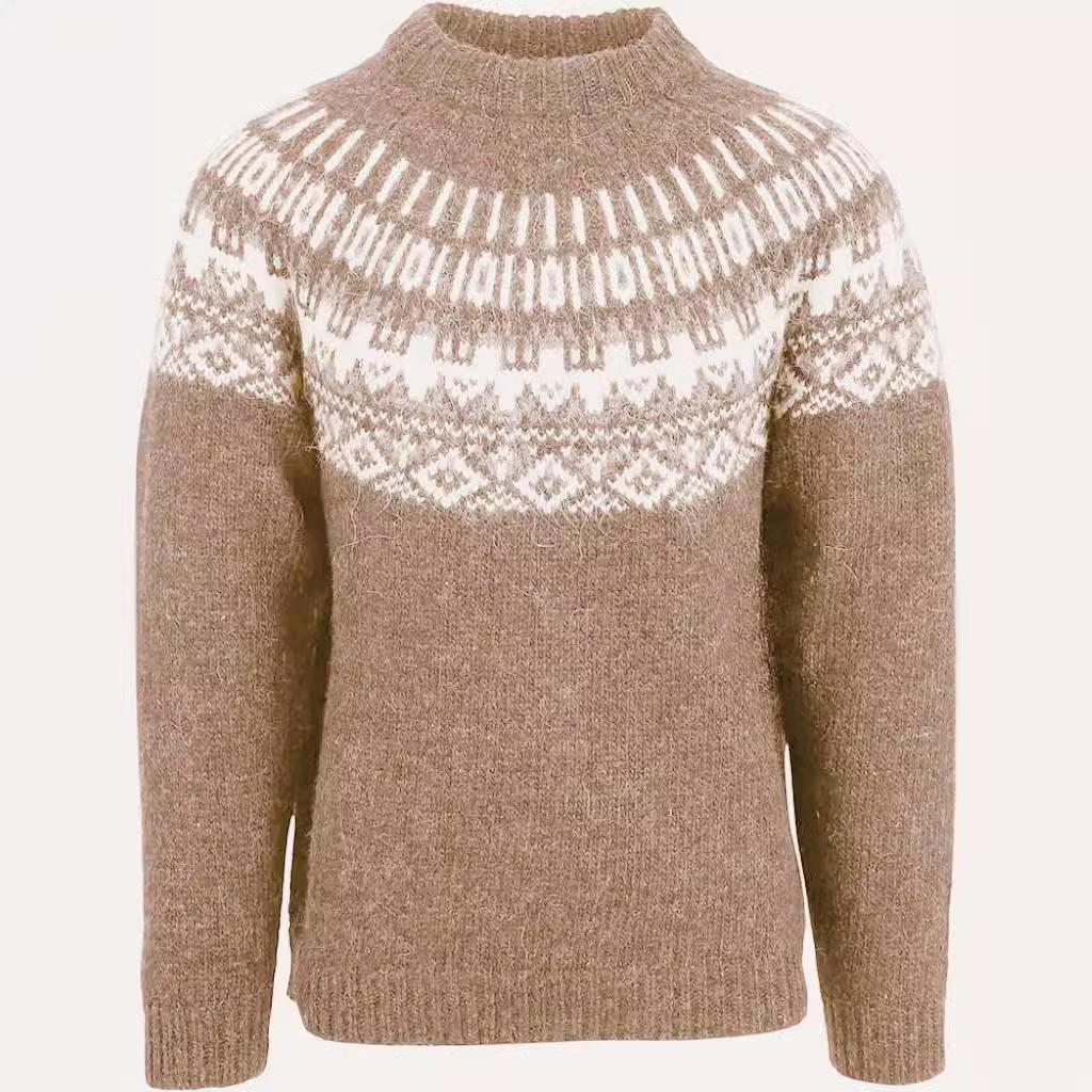 Women's Color-Block Crewneck Sweater Slim Fit Knit Pullover