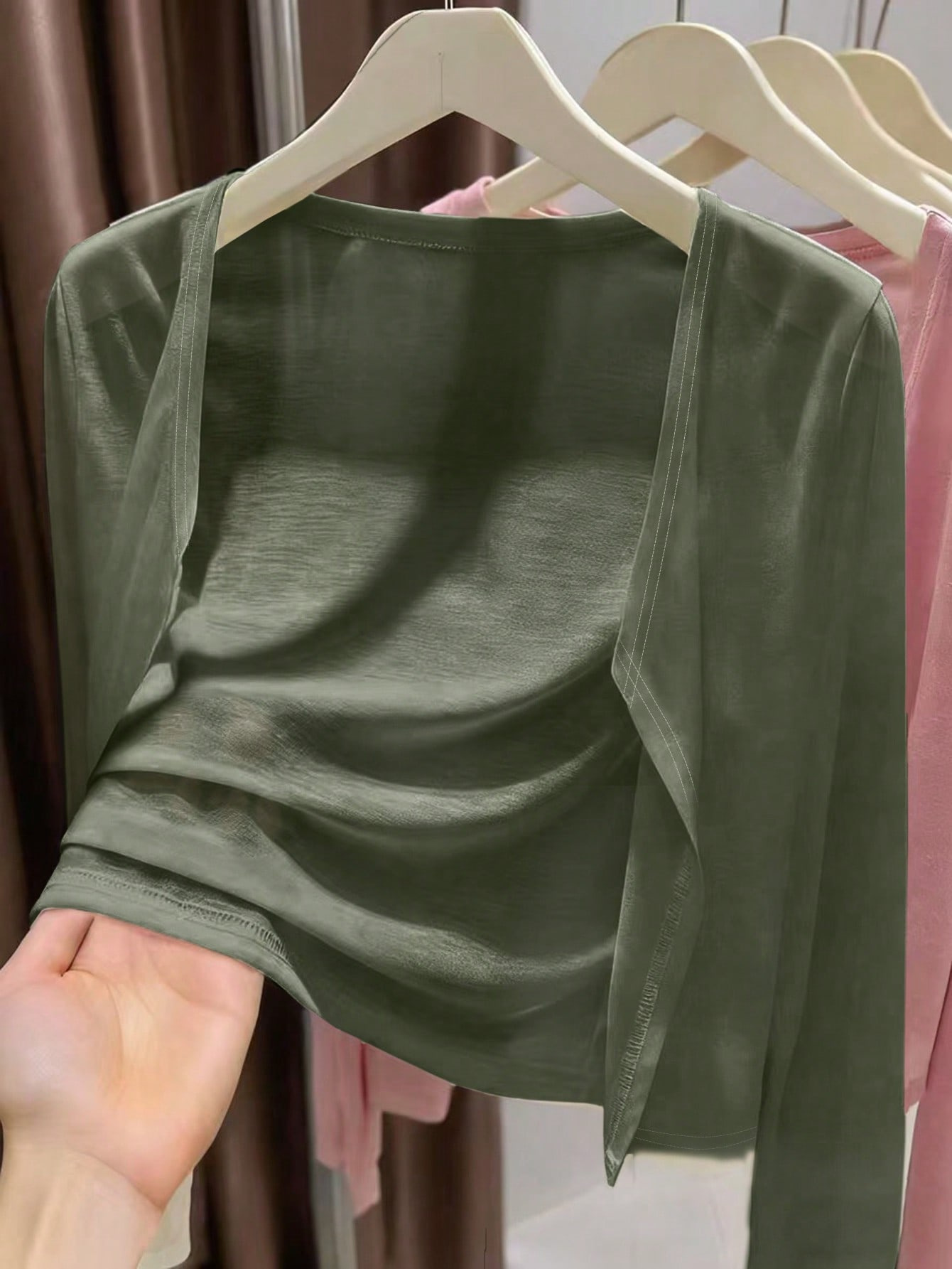 Women's Lightweight Knit Cardigan – Minimalist V-Neck Long Sleeve Solid Color