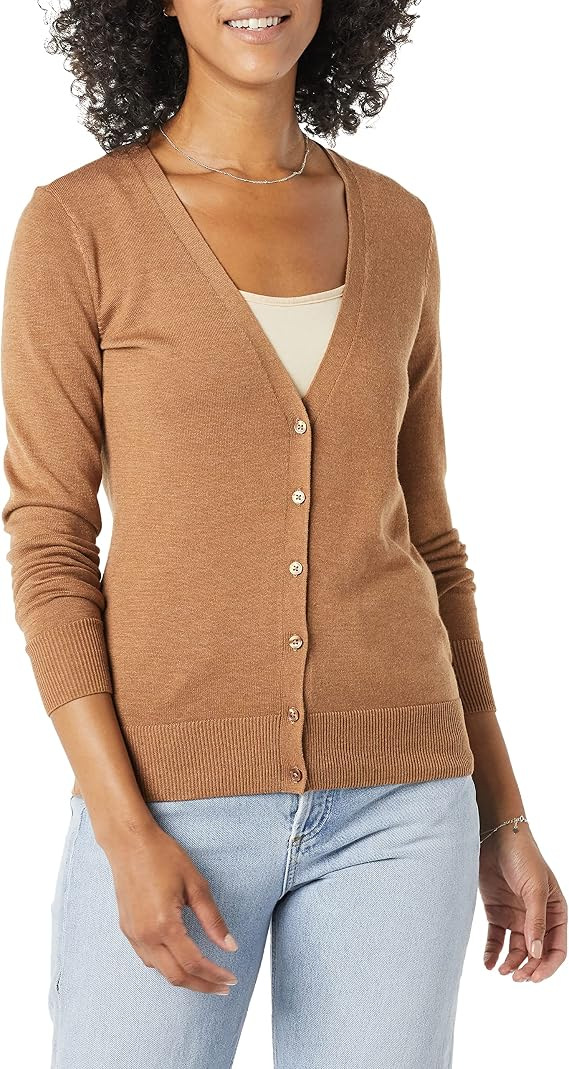 Women's Knit Single-Breasted Long-Sleeve Cardigan Sweater