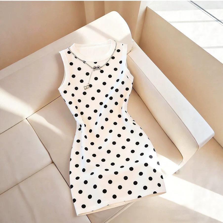 Women's Sleeveless Bodycon Dress Slimming A-Line Midi