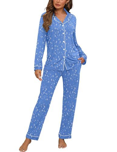 Women's Cuban Collar Polka Dot Print Long Sleeve Shirt Set