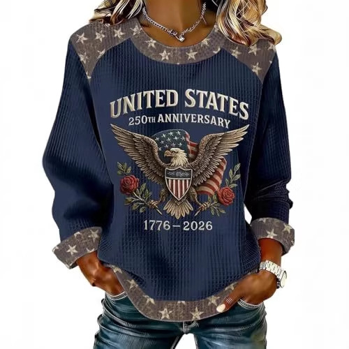 Women's American Eagle Print Crewneck Sweatshirt